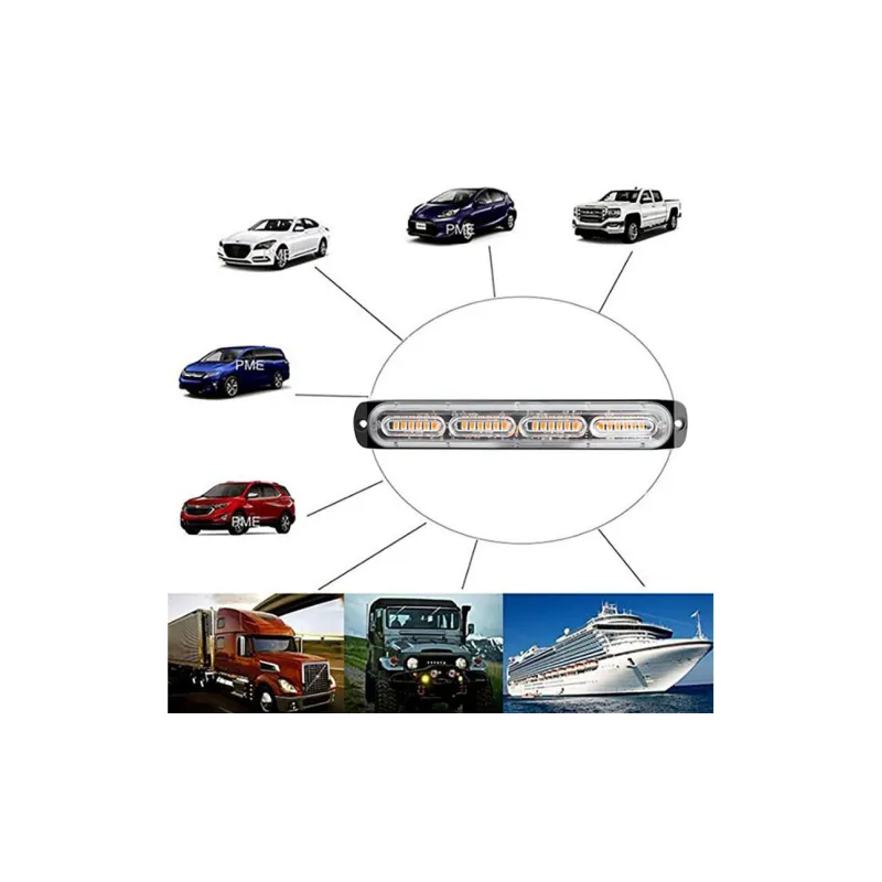 Set 2 proiectoare auto, 24 LED, stroboscop, 72W red-mag.ro