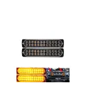 Set 2 proiectoare auto, 24 LED, stroboscop, lumina galbena