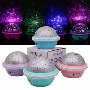 Proiector rotativ cu stele si luna - cu functie de rotatie la