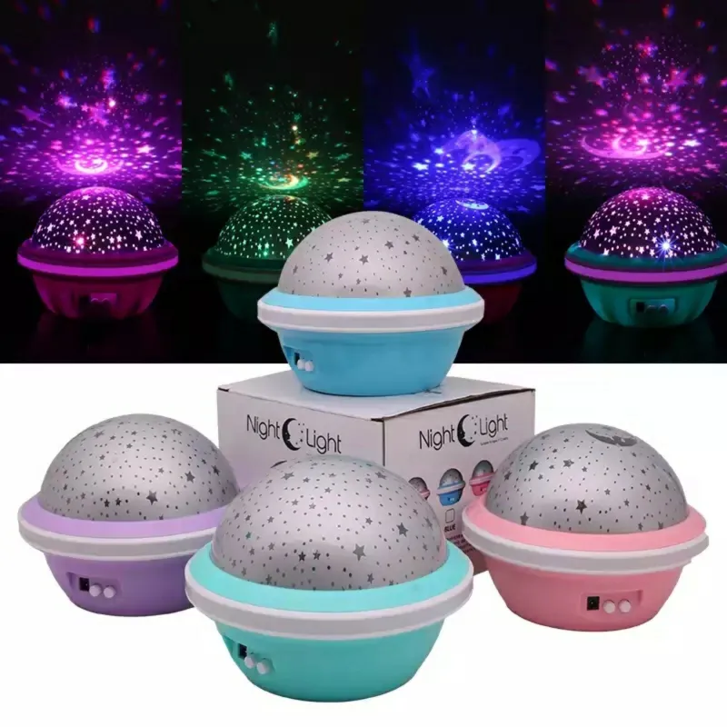 Proiector rotativ cu stele si luna - cu functie de rotatie la