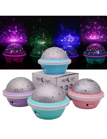 Proiector rotativ cu stele si luna - cu functie de rotatie la