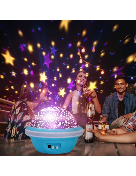 Proiector rotativ cu stele si luna - cu functie de rotatie la