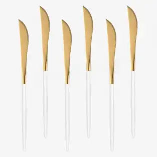 Set 6 Cutite din inox, in stil Portughez, Deluxe, 22 x 1.5 cm