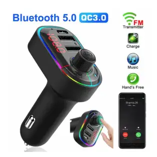 Modulator FM C12 Bluetooth, MP3, USB type C, Fast Charge 2