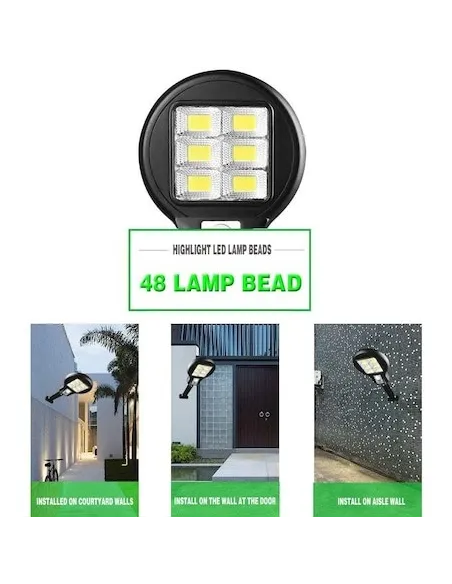 Lampa solara LED 6 SMD cu senzor de miscare si lumina red-mag.ro