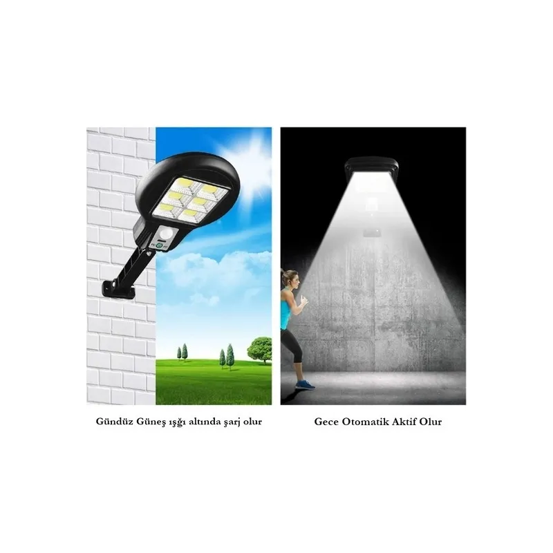 Lampa solara LED 6 SMD cu senzor de miscare si lumina red-mag.ro