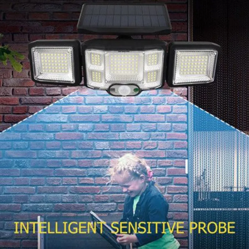 Lampa solara 192 LED cu senzor de miscare si telecomanda