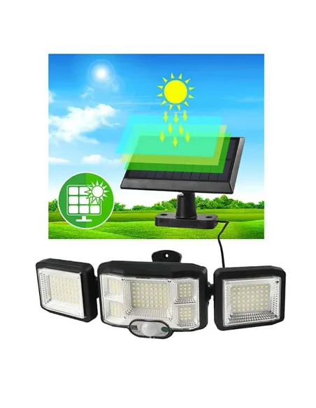 Lampa solara 192 LED cu senzor de miscare si telecomanda
