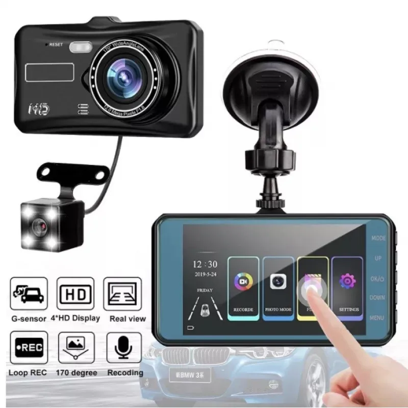 Camera auto DVR Dual fata/spate, 1080P Full HD, 170 grade