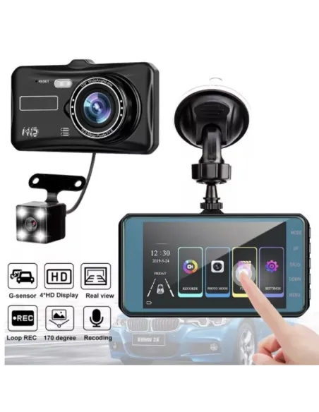 Camera auto DVR Dual fata/spate, 1080P Full HD, 170 grade