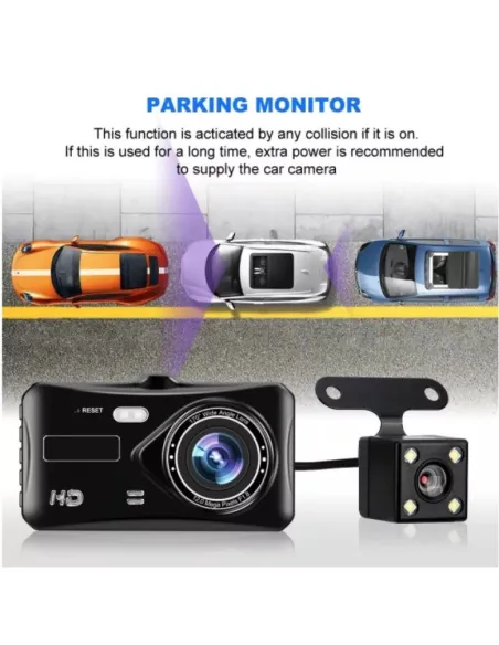 Camera auto DVR Dual fata/spate, 1080P Full HD, 170 grade