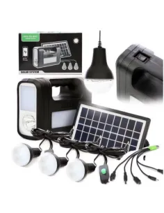 UB Kit solar GD-Lite 8017 dotat cu dispozitive USB cu 3 becuri