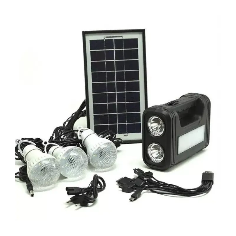 UB Kit solar GD-Lite 8017 dotat cu dispozitive USB cu 3 becuri