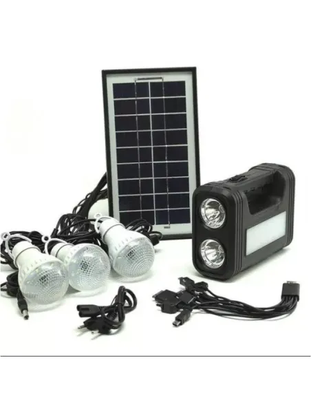 UB Kit solar GD-Lite 8017 dotat cu dispozitive USB cu 3 becuri