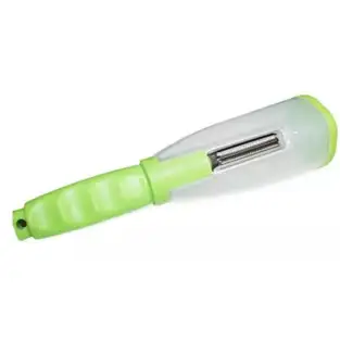 Ustensila pentru curatatul legumelor, cu recipient pentru