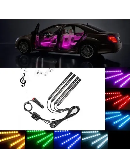 Bandă LED auto Ambient - kit 4 buc red-mag.ro
