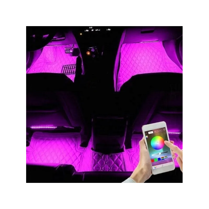 Bandă LED auto Ambient - kit 4 buc red-mag.ro