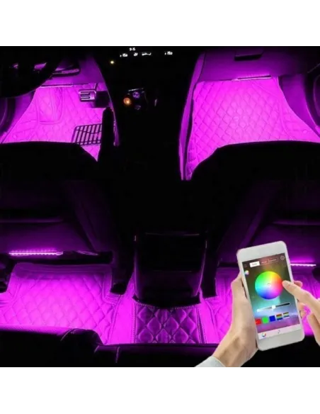 Bandă LED auto Ambient - kit 4 buc red-mag.ro