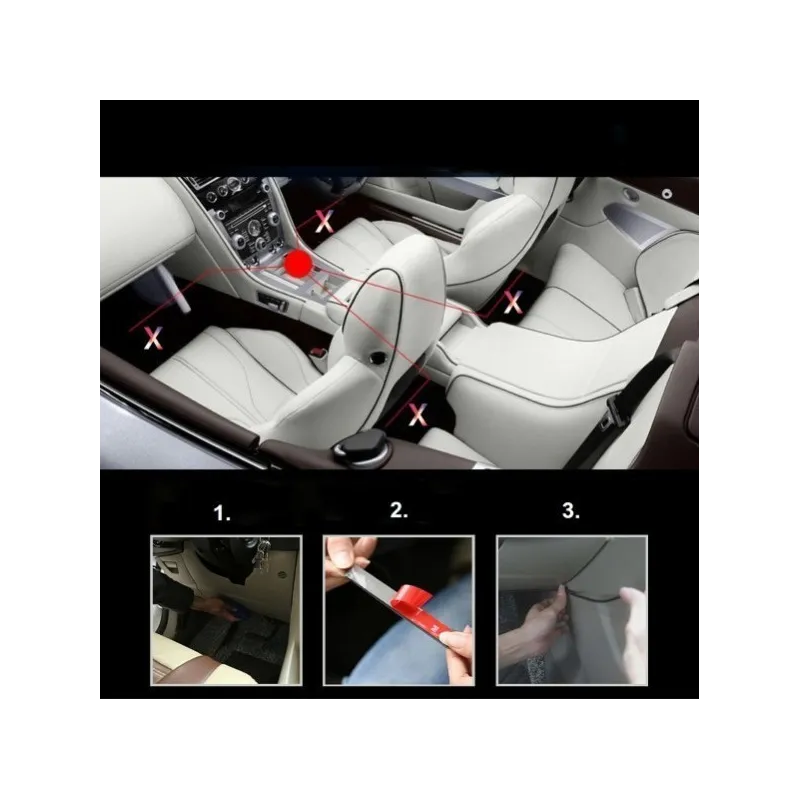 Bandă LED auto Ambient - kit 4 buc red-mag.ro