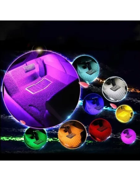 Bandă LED auto Ambient - kit 4 buc red-mag.ro