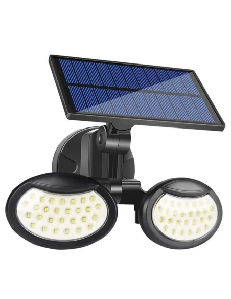 Lampa solara dubla 56 LED cu senzor de miscare red-mag.ro