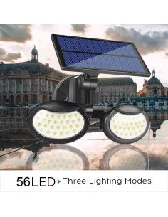 Lampa solara dubla 56 LED cu senzor de miscare red-mag.ro 2