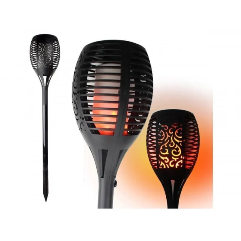 Lampa solara tip torta cu efect flacara red-mag.ro