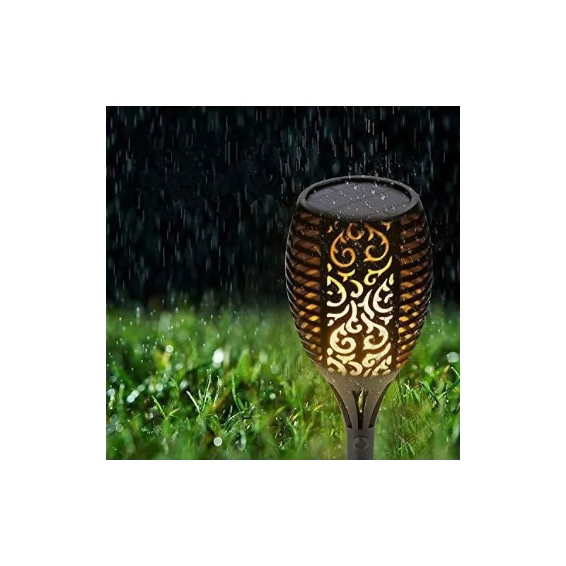 Lampa solara tip torta cu efect flacara red-mag.ro