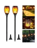 Lampa solara tip torta cu efect flacara red-mag.ro