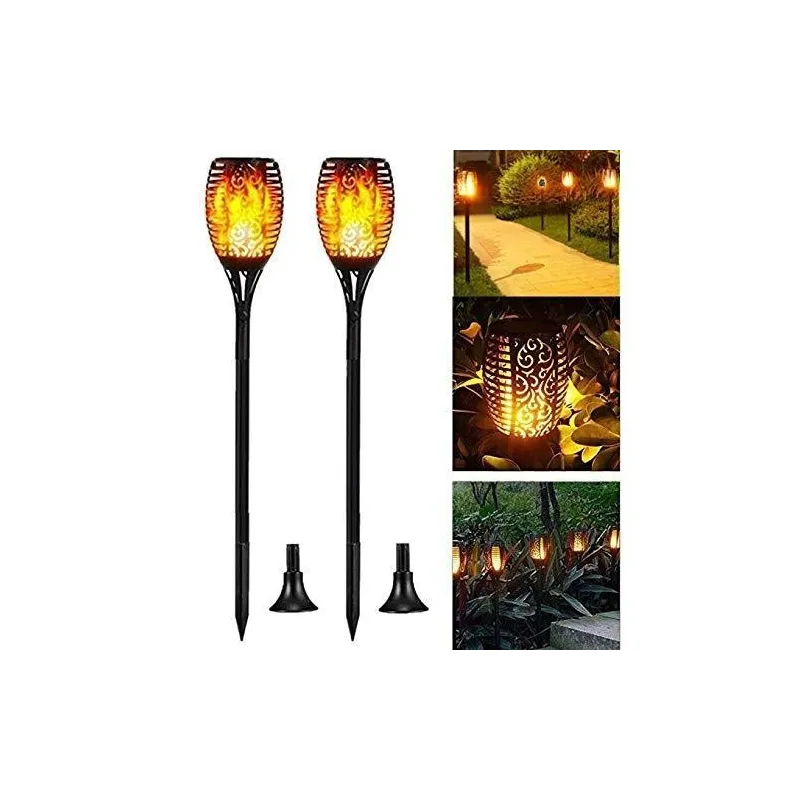 Lampa solara tip torta cu efect flacara red-mag.ro