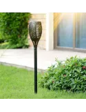 Lampa solara tip torta cu efect flacara red-mag.ro