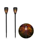 Lampa solara tip torta cu efect flacara red-mag.ro