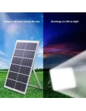 Proiector LED exterior 200W alb rece cu panou solar