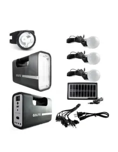 Kit Iluminare 3 becuri LED cu incarcare solara Camping GDlite