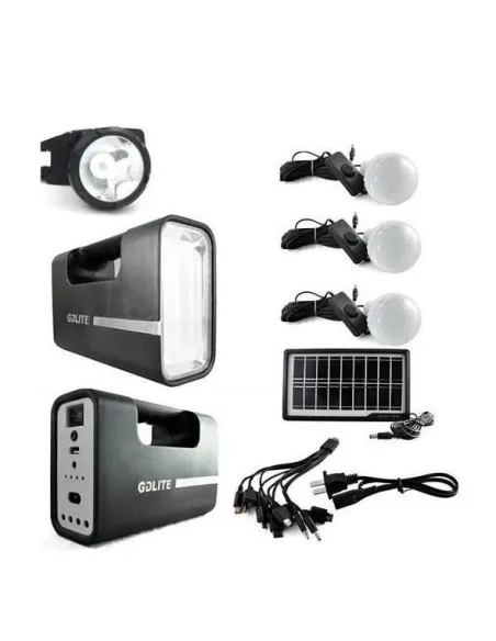 Kit Iluminare 3 becuri LED cu incarcare solara Camping GDlite