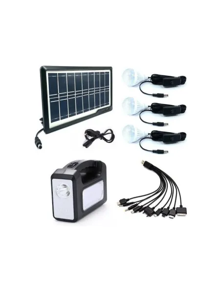 Kit Iluminare 3 becuri LED cu incarcare solara Camping GDlite