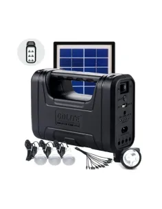 Kit lanterna cu panou solar, 3 becuri LED SMD, GDLITE-1 2
