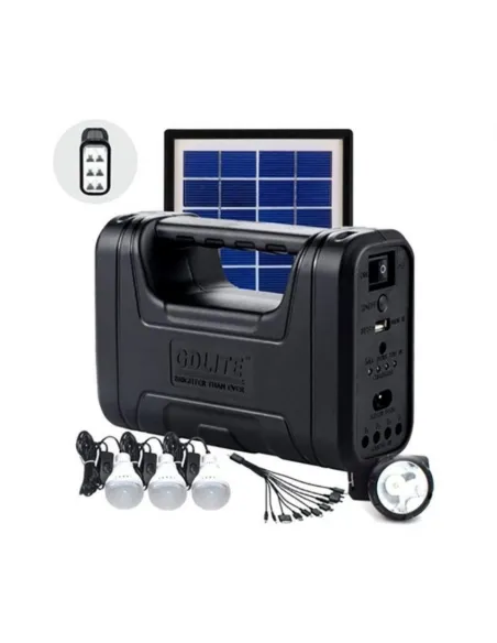 Kit lanterna cu panou solar, 3 becuri LED SMD, GDLITE-1