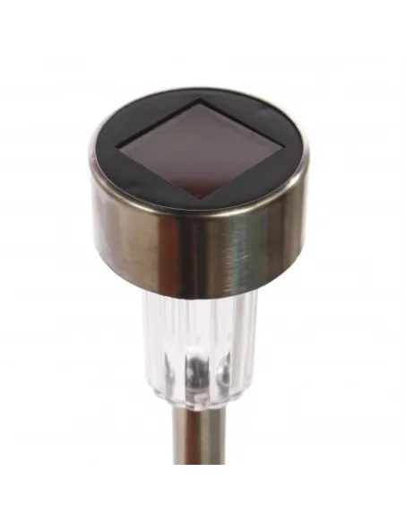 Lampa solara stick inox, H 36 cm, set 6 bucati