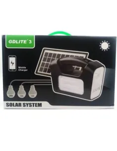 Kit Iluminare 3 becuri LED cu incarcare solara Camping GDlite- 3 2