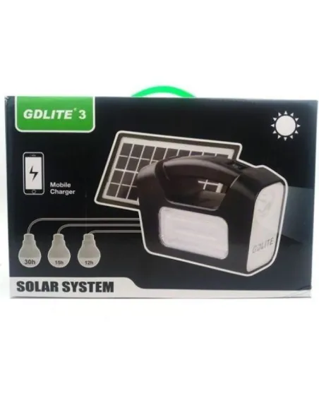 Kit Iluminare 3 becuri LED cu incarcare solara Camping GDlite- 3
