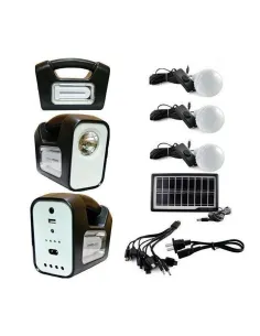 Kit Iluminare 3 becuri LED cu incarcare solara Camping GDlite- 3