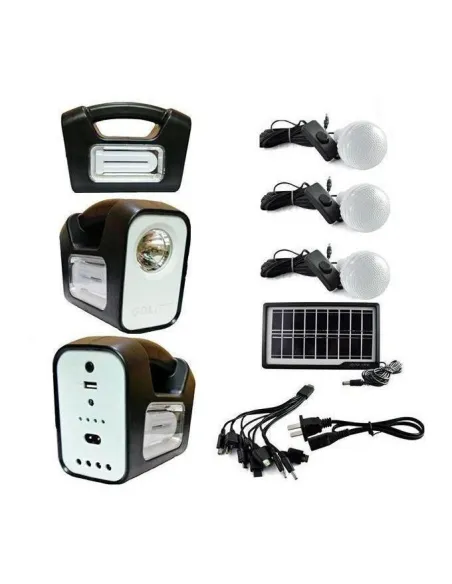 Kit Iluminare 3 becuri LED cu incarcare solara Camping GDlite- 3