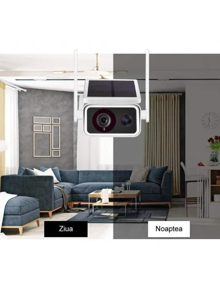 Camera de supraveghere IP Wireless HD cu panou solar