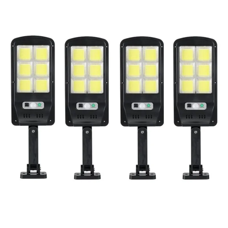 4 X Proiector solar 6 celule,150 LED-uri COB,cu senzor de