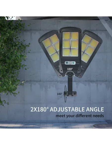 Proiector solar cu 6 celule, LED-uri COB si telecomanda