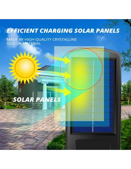 Proiector solar cu 6 celule, LED-uri COB si telecomanda