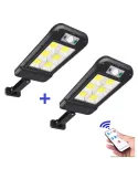 2 x Proiector solar cu 6 celule, LED-uri COB si telecomanda