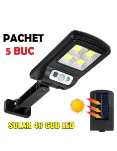 5 x Proiector mini 48 LED COB Solar Light Motion Sensor IP65