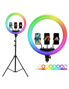 Lampa circulara Multicolora Ring Light RGB, diametru
